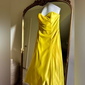 Jessica McClintock for Gunne Sax vintage yellow strapless Belle gown